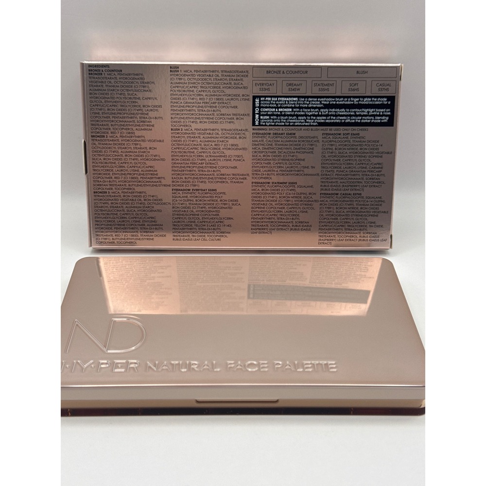 Natasha Denona HY-PER Natural Face Palette Eye Cheek Essential 12.8g BNIB‎ - Picture 5 of 5